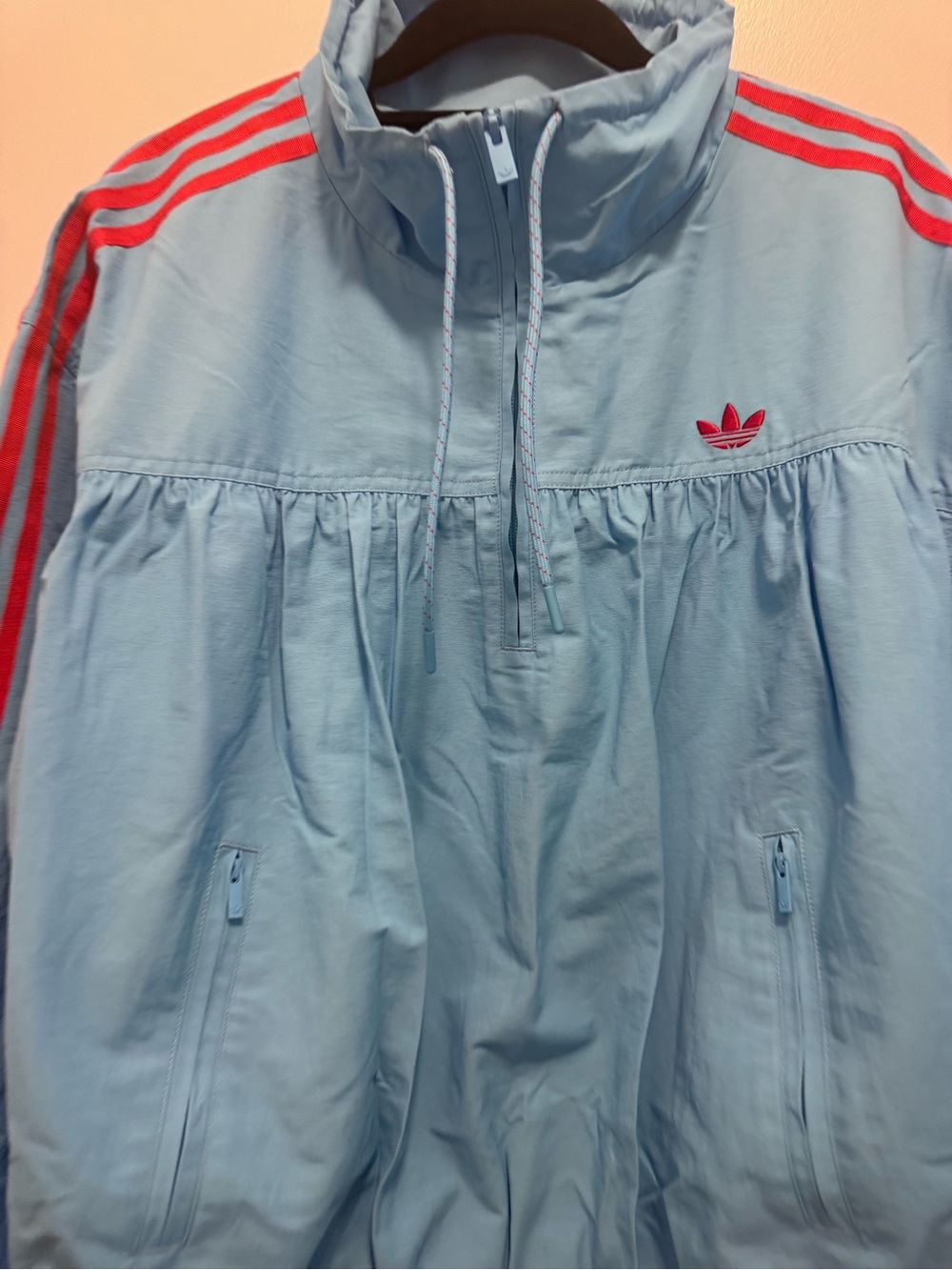 adidas Originals × ASOS Women’s XL Blue over the head track jacket in blue - Picture 4 of 9